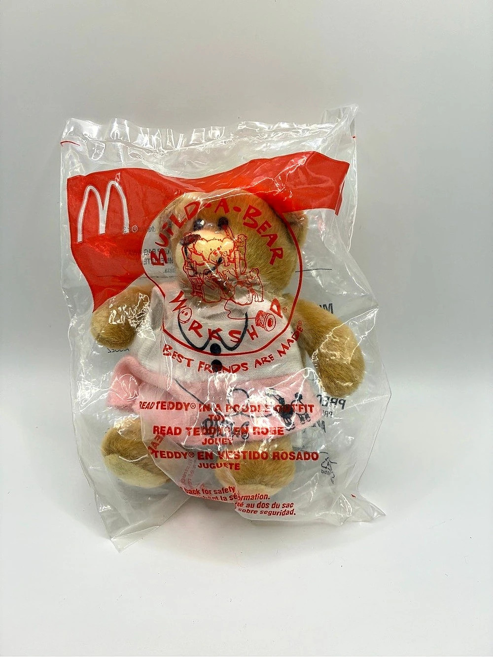 McDonald's Beanie Baby Plush Toy Set in Red & White Like New